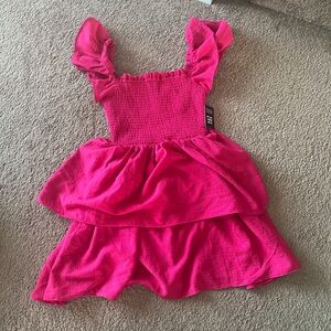 Vibrant Pink Ruffled Dress